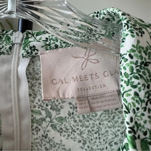 Gal Meets Glam Emery Dress Floral Green 2 - Picture 3 of 5